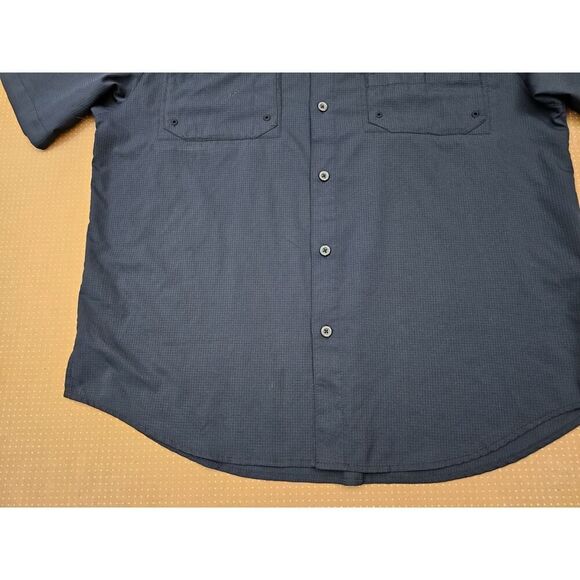 Columbia PFG Bonehead Shirt Mens Medium Blue Auburn University Short Sleeve Top - Picture 2 of 11